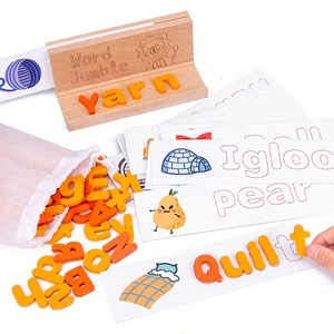 ของเล่นปริศนาตัวอักษรไม้สำหรับเด็ก26ชิ้น - Product Image 5