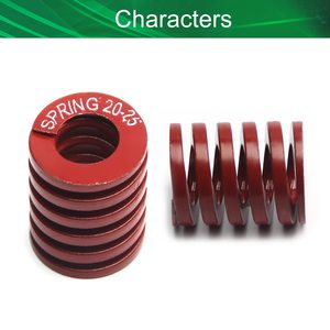 Yinpecly 5 cái lò xo cuộn dây thép tông màu đỏ 20mm OD 10mm ID 25mm khuôn dập xoắn ốc chịu tải trung bình dùng trong công nghiệp - Product Image 3