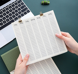 Bloc de notas adhesivo personalizado, diario, semanal, mensual, cuaderno de fitness, estudio, trabajo, organizador, lista de tareas, hojas rasgables, Bloc de notas planificador - Product Image 2