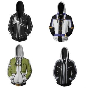 OEM ODM SWORD Art Online <span class=keywords><strong>SAO</strong></span> hoodie <span class=keywords><strong>Kirito</strong></span> kirigaya Kazuto เครื่องแต่งกายคอสเพลย์ผู้ชายผู้หญิงเสื้อกันหนาวพิมพ์ลาย3D แจ็คเก็ตแบบสวมมีซิป - Product Image 3