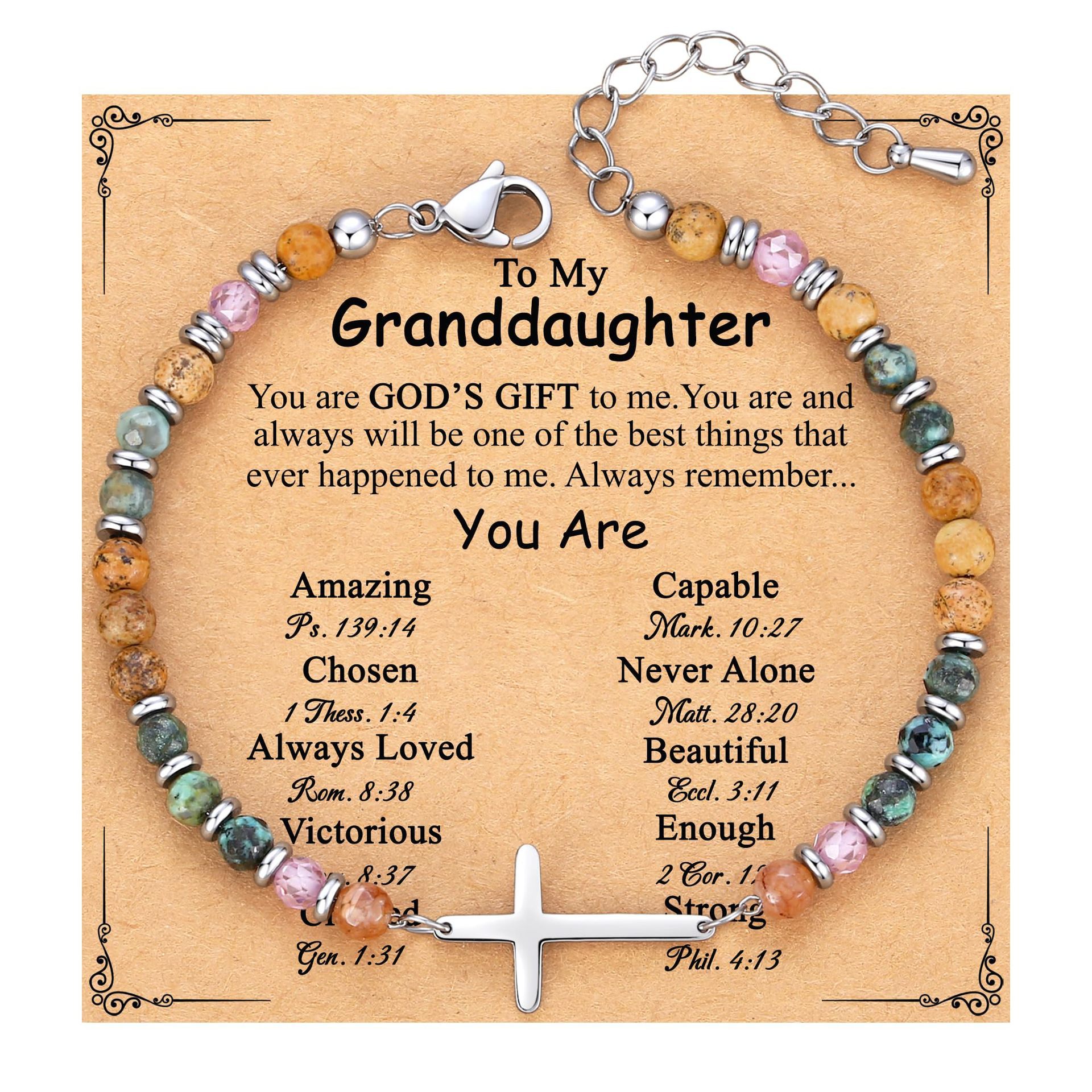 Petite fille + Bracelet Croix Turquoise Africaine