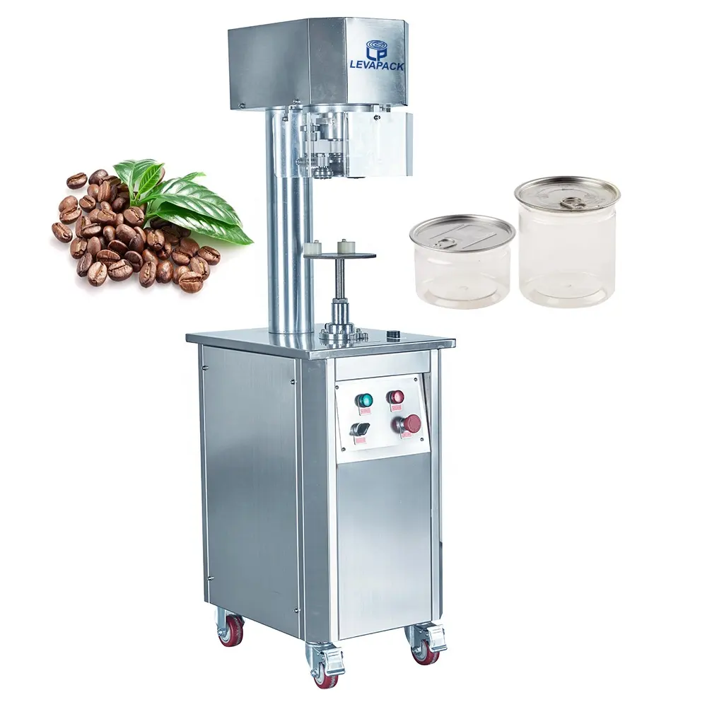 Factory Manufacturer Coffee Beans Powder Manual Can Sealing Machine Sealer PET Can Seamer Semi Auto Cans Beans Packing Machine