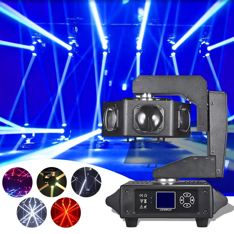 HONGHE New 240 W RGBW LED Beweglicher Kopf einzeln fliegendes magnetisches Licht für DJ Disco Bar Party Tanz Club bewegliche Scheinwerfer