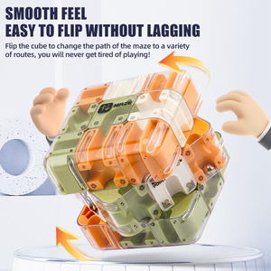 BGL istruzione di terzo ordine 3D cubo labirinto Puzzle giocattolo cuscinetto a sfera in plastica per Fidget Cube per alleviare lo Stress e l'ansia - Product Image 5