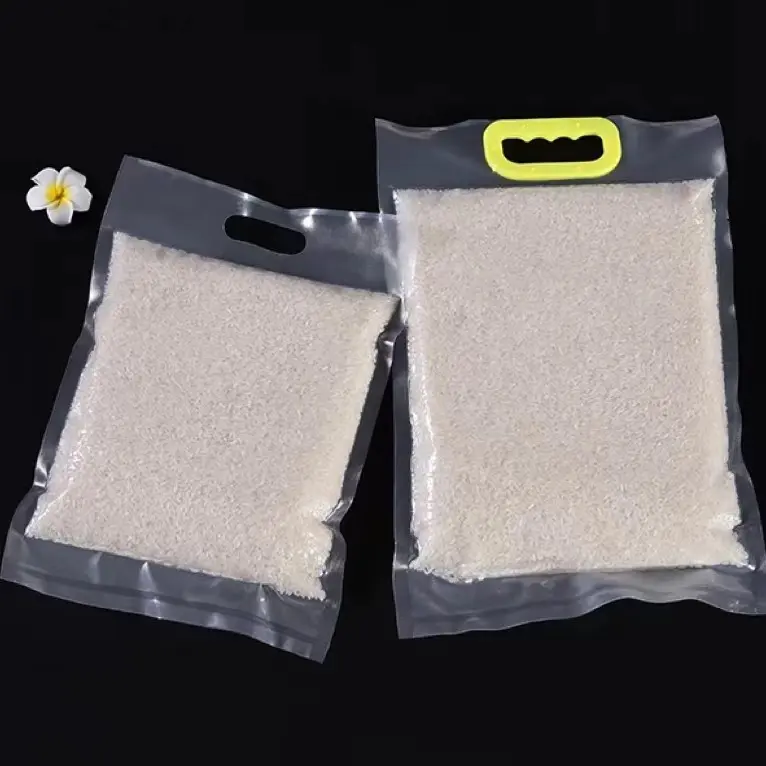 Sacos de empacotamento laminados prova nylon transparente do arroz do produto comestível do vazamento com punho reforçado