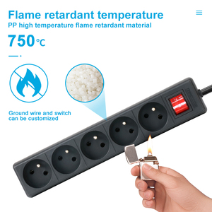 เต้ารับแบบ5ทิศทางแบบฝรั่งเศสพร้อมสวิตช์บอร์ดต่อขยายราคาถูก - Product Image 2