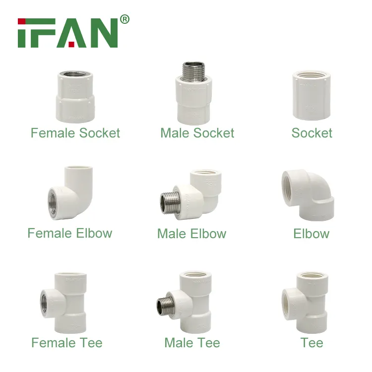 IFAN-tubería y ajuste de Pvc para fontanería, accesorios personalizados de fábrica, codo en T, Upvc