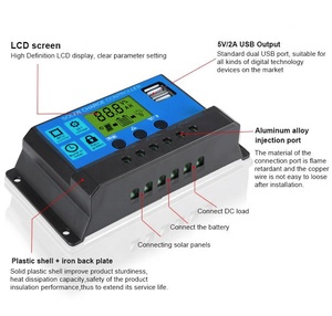 SUYEEGO Sun Power Auto 12V 24V regolatore della batteria <span class=keywords><strong>10a</strong></span> 20a <span class=keywords><strong>30a</strong></span> 40a 50a 60a <span class=keywords><strong>PWM</strong></span> regolatore di carica della potenza del sistema di energia solare