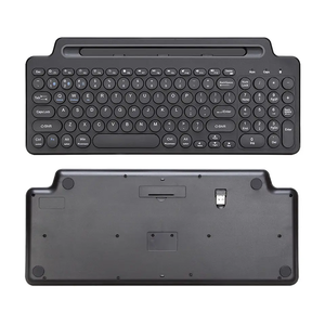 Teclado BT inalámbrico de 2,4G con teclado numérico con ranura para tarjeta de ratón táctil digital, adecuado para Android IOS Desktop Laptop TV Box