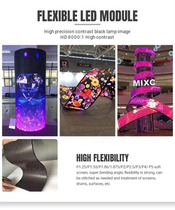 Elektronik büyük ekran kavisli LED ekran P5 LED yumuşak Film promosyon Poster ekran - Product Image 2