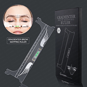 Nuevo kit profesional de regla de mapeo de cuentas horizontales para cejas, herramientas de cadena de mapeo de marca de línea para ayudar al artista a crear cejas simétricas - Product Image 1
