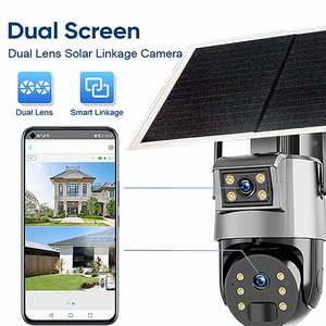 Precio de fábrica Solar Dural Camera Ubox 4G SIM Outdoor WiFi 8MP 4K IP Camara Panel solar CCTV Seguridad Batería PIR CCTV Camera - Product Image 3