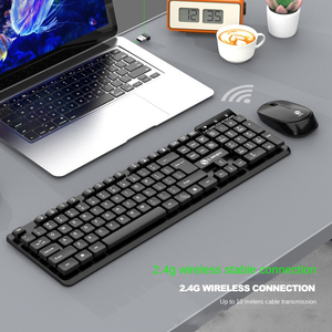 Juego DE ORDENADOR DE OFICINA 2,4G juego de teclado y ratón batería teclado inalámbrico