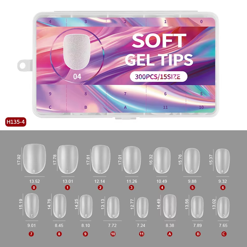 300pcs frosted nail plate H135-4