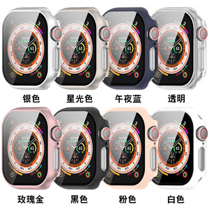 Iwatch 42mm 46mm時計カバーケース用強化ガラス2in1スクリーンプロテクター付きアップルウォッチ10用PCケース