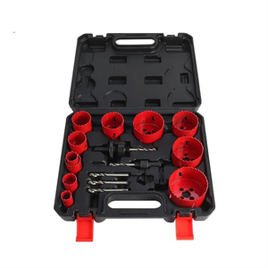 17PCS Bi-Metal Hole Saw Cutter Kit 19-68mm Woodworking Hole Opener for <strong>PVC</strong> Board Gypsum Board - Product Image 1