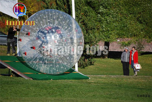 HUAYUE şeffaf büyük ilginç dayanıklı sıcak satış ucuz TPU çocuklar yetişkin açık çim komik vücut şişme PVC Ball topu