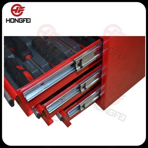 HONGFEI 3 drawer <strong>mini</strong> <strong>metal</strong> packing <strong>tool</strong> <strong>box</strong> with <strong>tool</strong> <strong>box</strong> with 105pcs <strong>tools</strong> cn jia oem customized hongfei iron powder coating and silk etc. brown paper <strong>box</strong> with - Product Image 3