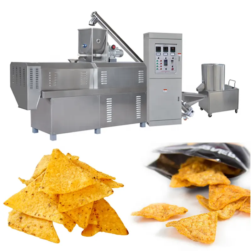 Línea de procesamiento de alimentos, Chips para aperitivos fritos, Doritos, Tortilla, maíz, Popular