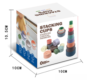 Nesting Cup Stem Number Learning <strong>Pattern</strong> TPE Soft Rubber Baby Soft <strong>Building</strong> <strong>Block</strong> Colorful Sorting Nesting Geometry Stacking Cup