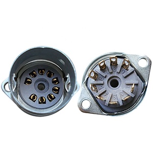 12AX7 12AU7 6p1 6n3 6922用シールドベース付き<span class=keywords><strong>9</strong></span>ピン真空管ソケット