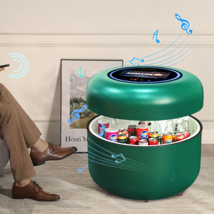 Sang Trọng Phong Cách Bắc Âu 14 Inch Màn Hình Cảm Ứng Thông Minh Tương Tác Nghiên Cứu Bàn Cà Phê 130L Công Suất Lớn Tủ Lạnh Bàn Tròn - Product Image 2