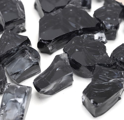 Black Fire Glass Rocks