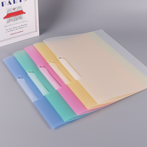 A4 xoay dữ liệu tập tin báo cáo thư mục PP Side mở khóa trong suốt kiểm tra giấy tập tin báo cáo thư mục Drawbar Clip - Product Image 2