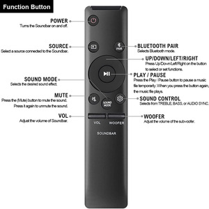 Control remoto de barra de sonido para Samsung, barra de sonido, sistema de altavoces de sonido envolvente de Audio para cine en casa - Product Image 5