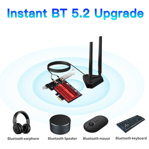 6E Wi-Fi สำหรับ AX210 Intel Dual Band PCIe อะแดปเตอร์เครือข่าย WIFI 2.4G/5g/6GHz 2400m การ์ด WIFI สำหรับ BT5.2 PCI Express WLAN - Product Image 3