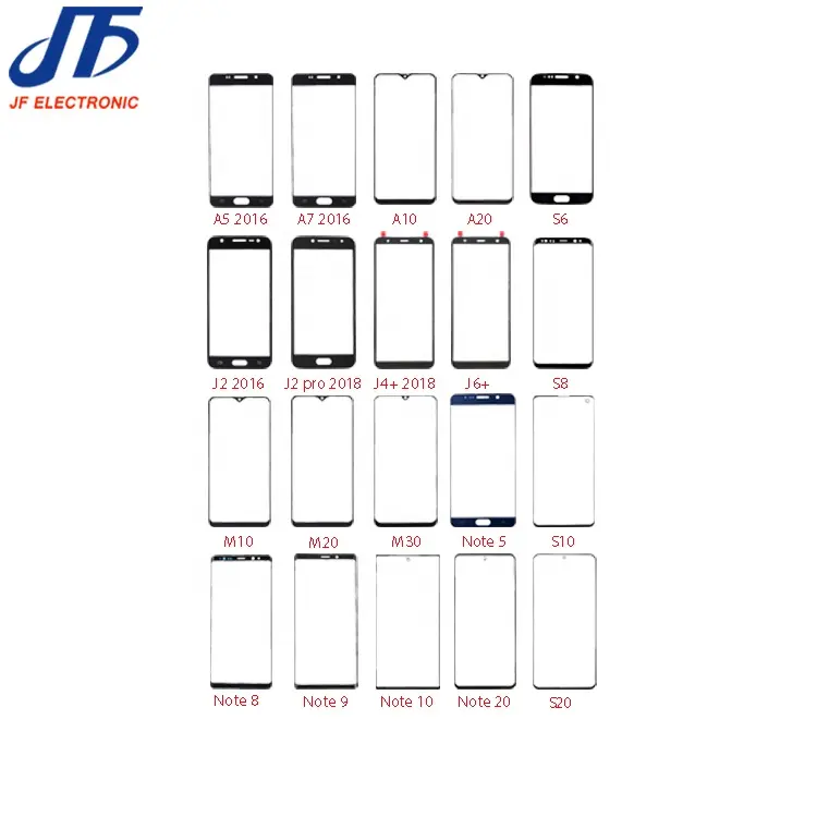 Accessoires d'écran tactile en verre pour samsung, pour modèles S6, S7, edge S8, S9, S10, S20, S21 +, 10 pièces