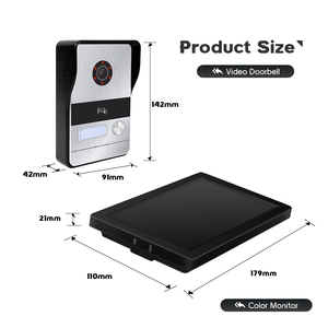 Control de aplicación Tuya de 2 cables, pantalla de botón táctil de 7 pulgadas, sistema de intercomunicación de vídeo para teléfono inteligente para Villa, último modelo de Material metálico - Product Image 4