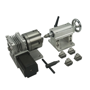CNC回転軸軸木材/金属用80mm4ジョーチャック付き4軸CNCルーターフライス盤CNCルーター分割ヘッド - Product Image 1
