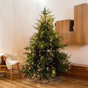 Weihnachts dekoration Baum LED-Lichter mit Ring 8 Strings 200 LEDs 4.92FT Weihnachten dekorative Lichterkette auf Baum Licht warmweiß - Product Image 5