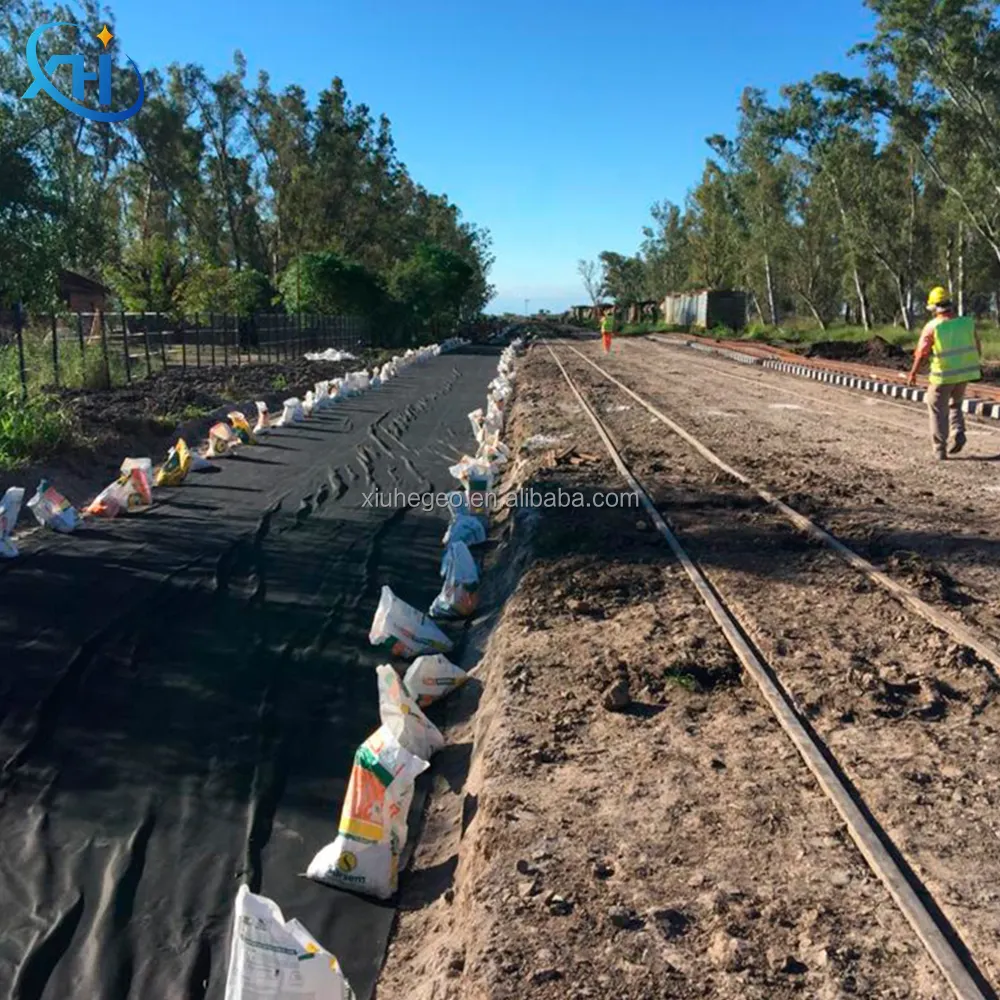 Geotêxtil não tecido 300g m2 para proteção de encostas, construção de estradas