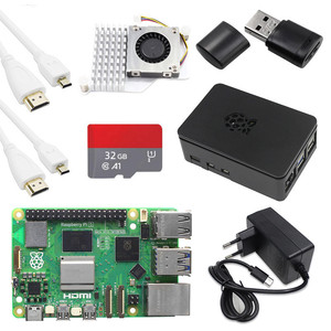 Neue Original Raspberry Pi 5 8GB Kit Entwicklungs platine BCM2712 ARM Cortex-A76 Basic Kit mit Case Fan Single Board Computer - Product Image 1