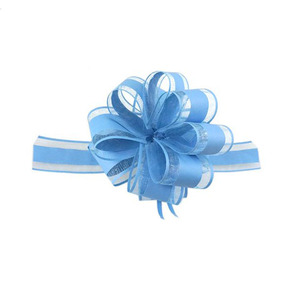 Lazos de cuerda para regalo, cinta lisa para envolver, 8 lazos, hilo de nieve, Pompón, con línea de colores - Product Image 3