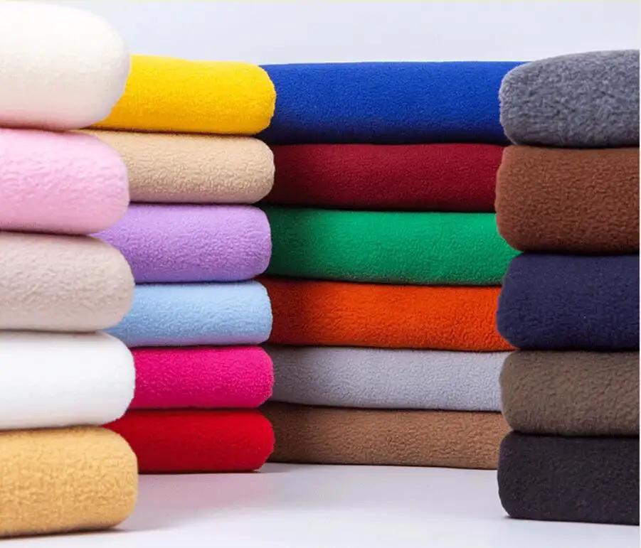 Shaoxing tecido polar de poliéster, vendas quentes de 100% poliéster lado duplo para roupas de inverno