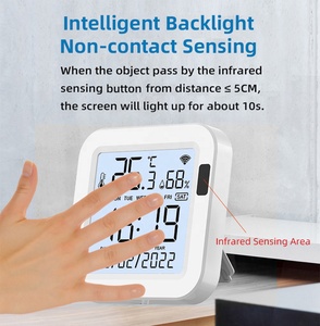 Sensor Digital de humedad y temperatura, higrómetro, termómetro con pantalla LCD, WiFi, Alexa, Google Home - Product Image 3