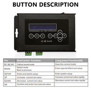 DC 9V DMX512 4CH Timer Dimmer Controller LED programmabile fai da te XLR-3 RJ45 morsettiera interfaccia di uscita di ingresso con Display LCD