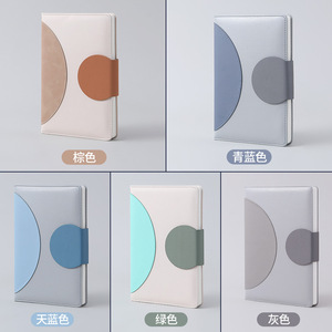 A5B5 PU高品质拼接彩色笔记本礼品盒日程表计划员记事本商务用品可定制标志 - Product Image 6