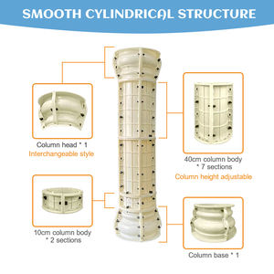Cetakan kolom Romawi bulat plastik rumah tangga 20-40cm-mudah digunakan cetakan beton dekorasi luar ruangan grosir tersedia - Product Image 6