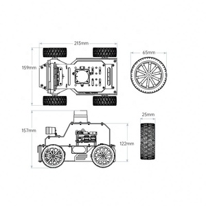 Raspberry Pi 5 Robot Kit mit visueller SLAM-Navigation, ROS2-Programmierung 8G-Computing für autonome AIPrecision-Lenkung projekte - Product Image 6