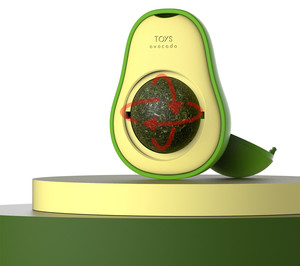Juguetes de plástico para gatos Bola de menta segura gatito saludable masticar hierba gatera juguete aguacate gato juguete - Product Image 3