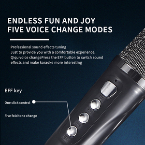 Wireless Blueteeth Microphone with Remote <strong>Control</strong> <strong>Portable</strong> Handheld Speaker Karaoke Machine Style for Kids Colorful LED Light - Product Image 5