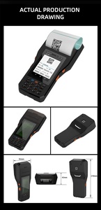 Robusto Industrial 4G Android Wifi PDA 4 pulgadas para Bluetooth Terminal POS de mano Impresora de facturas de recibos incorporada de 80mm Escaneo de código de barras - Product Image 5