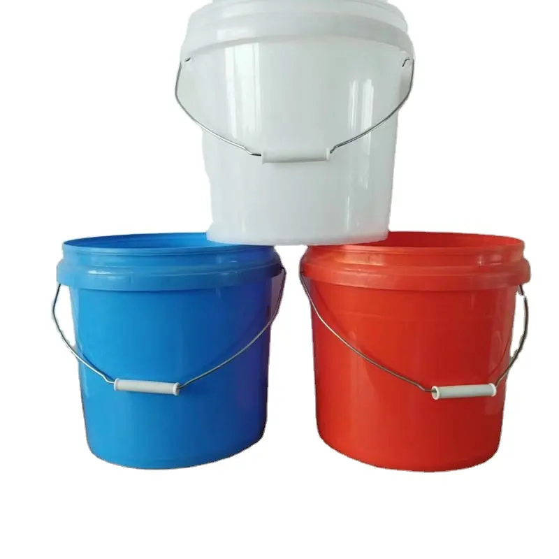Tambor de plástico redondo con tapa, contenedor de secado de aceite de fácil apertura, 12L, venta al por mayor