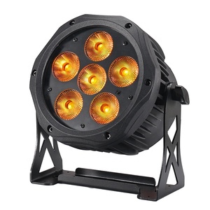 JOYRAY IP65 Waterproof <strong>LED</strong> DMX512 Wireless Battery Powered Round Par Light 6x12W RGBWA 5in1 Stage Architecture Theme Park Light - Product Image 1