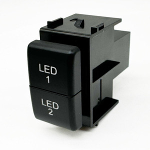 LED1 LED2車のダブルコントロールスイッチ自動車スペアパーツ押しボタンスイッチデュアルコントロールボタン2キースイッチ