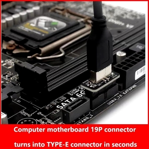 USB 3.1フロントパネルソケットキー-A Type-Eから3.0 20ピンヘッダーコンバータアダプターマザーボード19ピン垂直コネクタ - Product Image 3